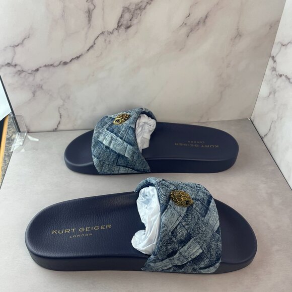 KURT GEIGER DENIM SLIDES 8.5 - Picture 9 of 12